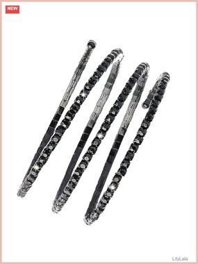 Rhinestone Upper Arm Cuff Bracelet Adjustable Statement Jewelry